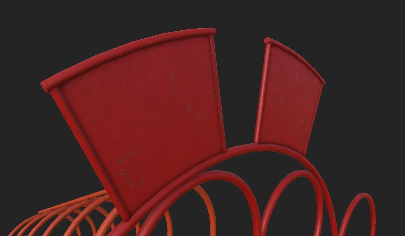 Playground Climbing Frame Low-poly 3D model_6