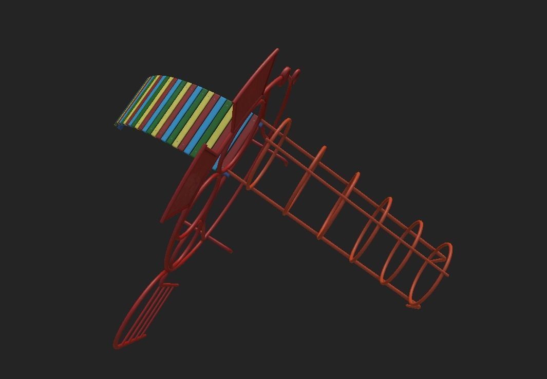 Playground Climbing Frame Low-poly 3D model_3