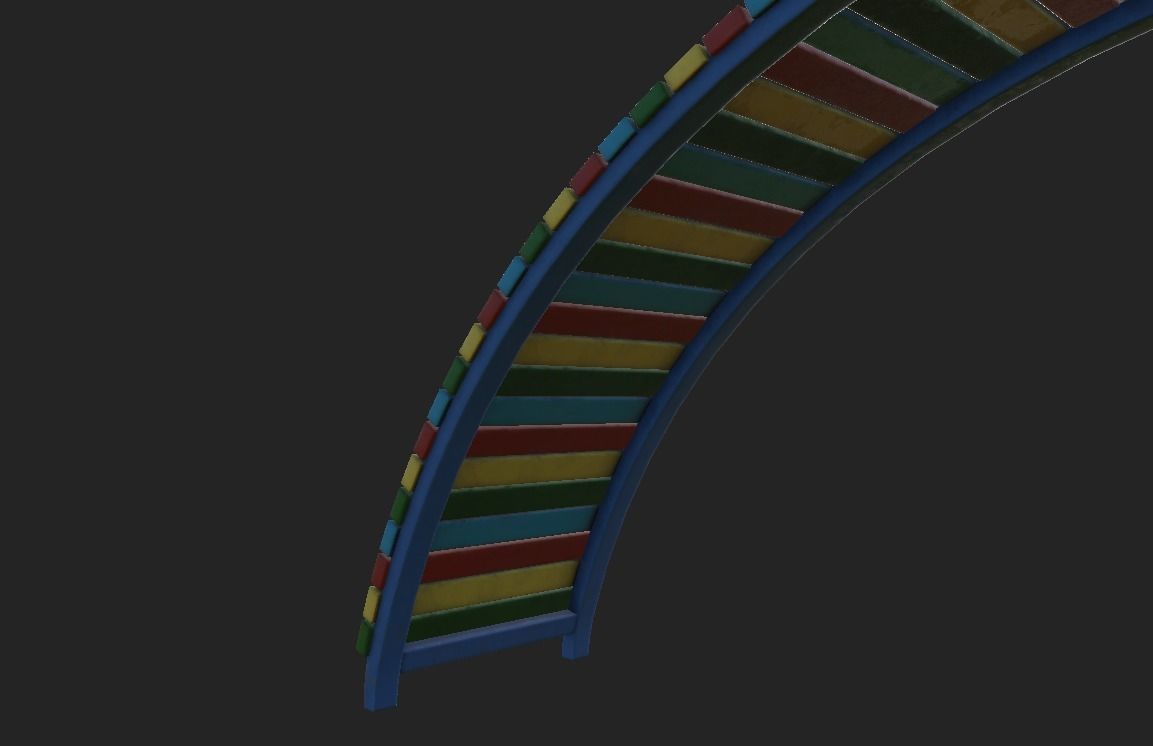 Playground Climbing Frame Low-poly 3D model_8