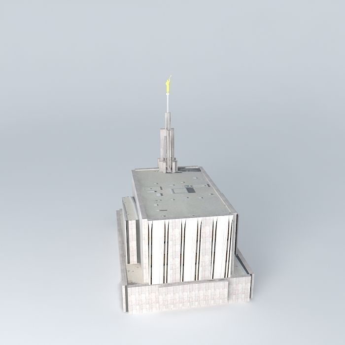 LDS. Templo Mormon,Seattle Washington 19th operating temple Free 3D model_2