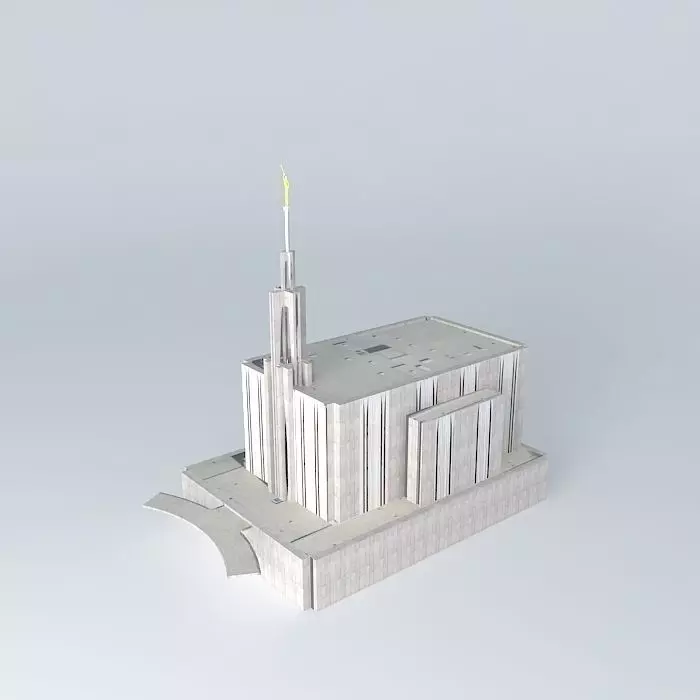 LDS. Templo Mormon,Seattle Washington 19th operating temple Free 3D model_0
