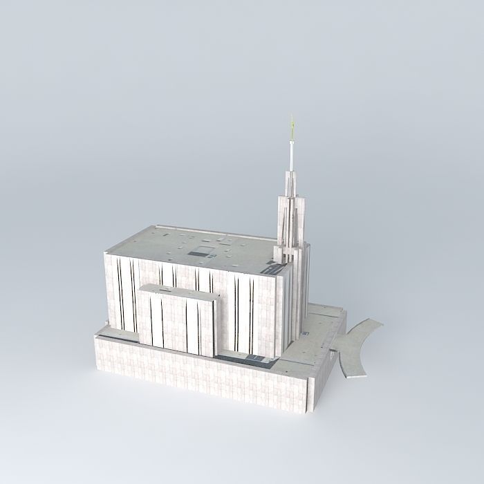 LDS. Templo Mormon,Seattle Washington 19th operating temple Free 3D model_1