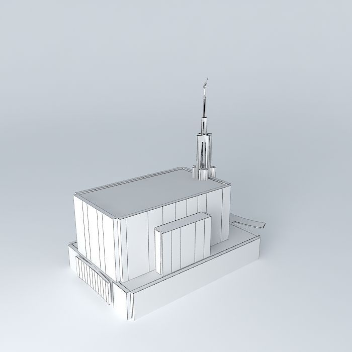 LDS. Templo Mormon,Seattle Washington 19th operating temple Free 3D model_4