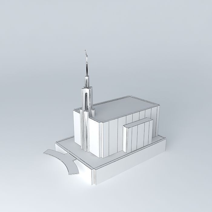 LDS. Templo Mormon,Seattle Washington 19th operating temple Free 3D model_3