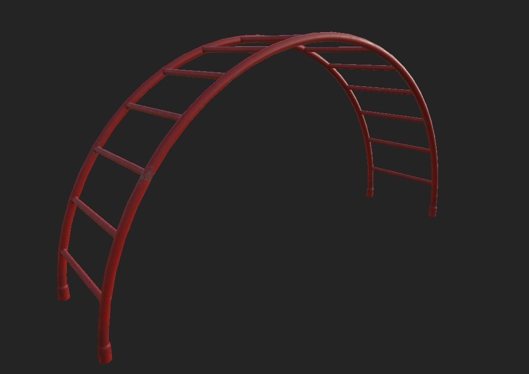 Playground Set 2 arch Low-poly 3D model_5