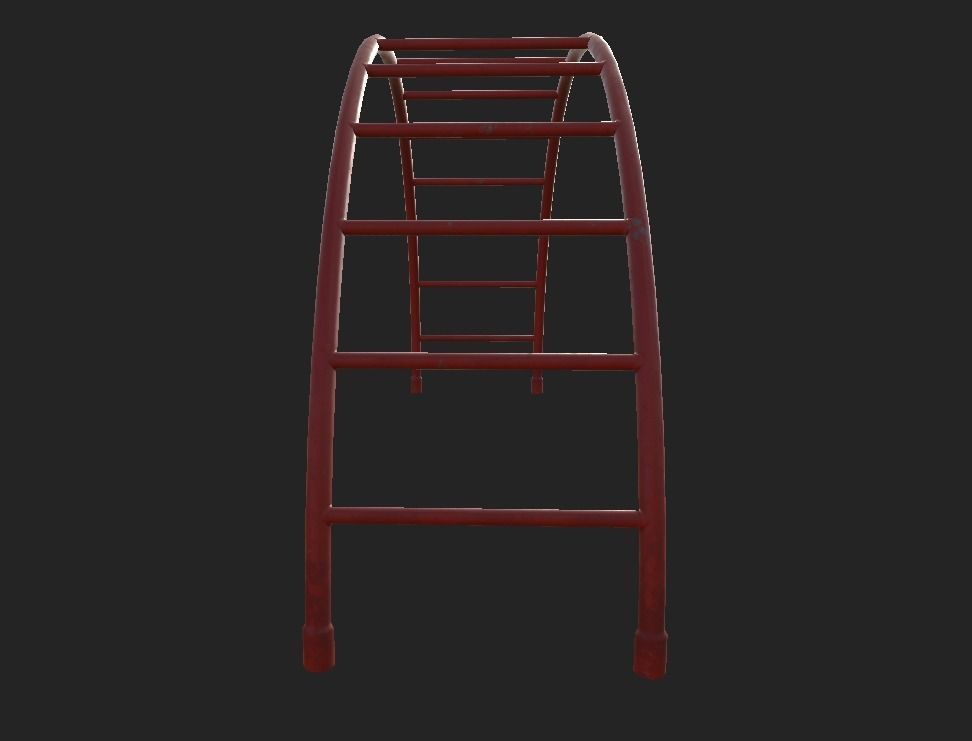 Playground Set 2 arch Low-poly 3D model_6