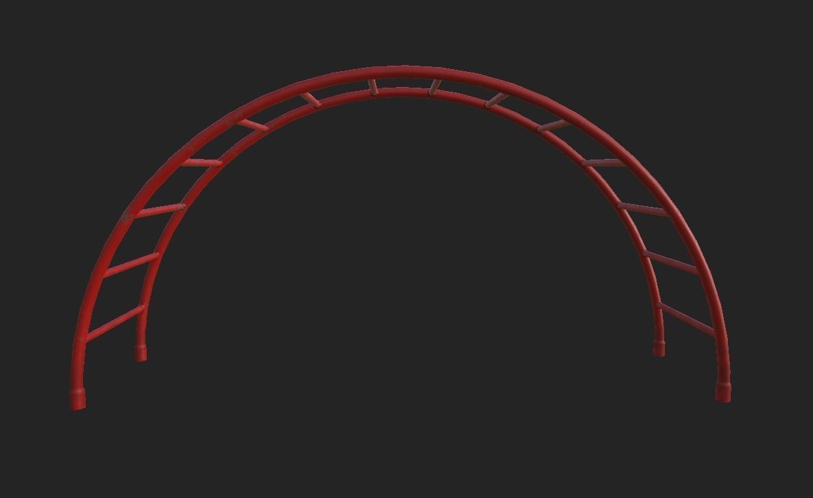 Playground Set 2 arch Low-poly 3D model_3
