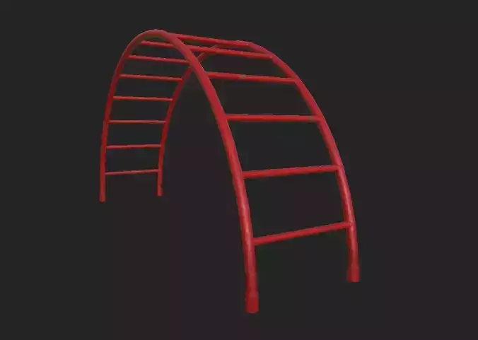 Playground Set 2 arch Low-poly 3D model