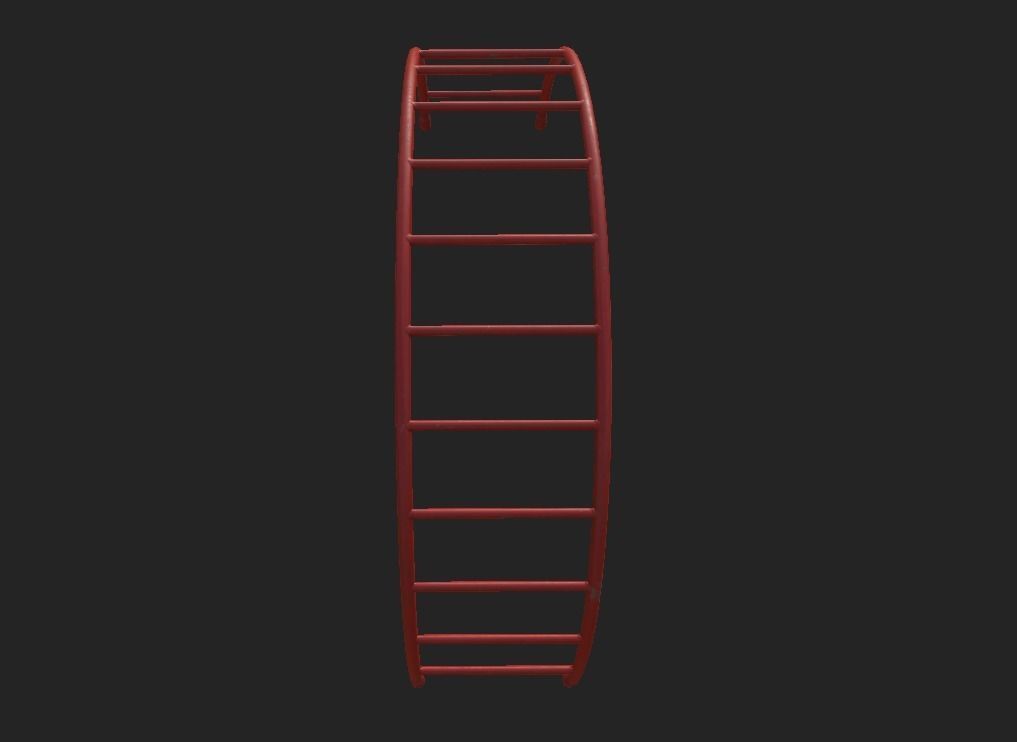 Playground Set 2 arch Low-poly 3D model_7