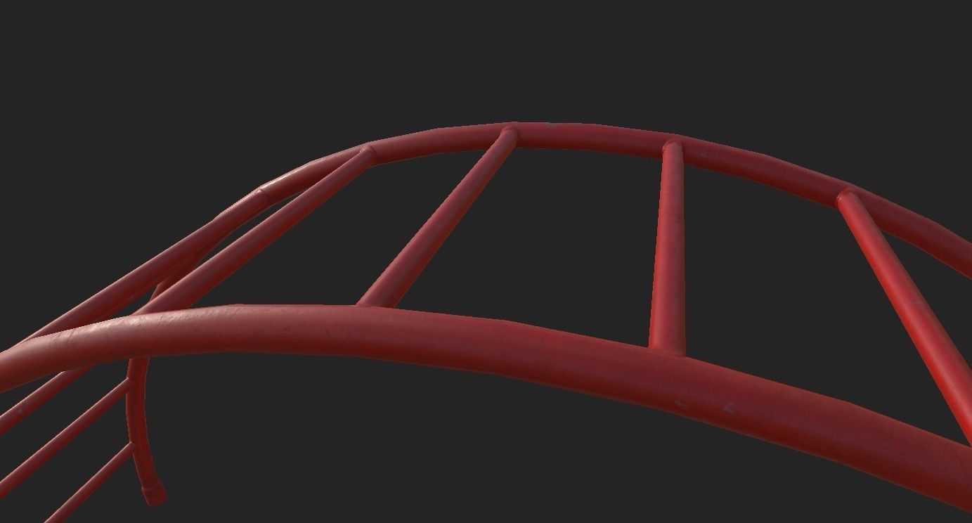 Playground Set 2 arch Low-poly 3D model_8