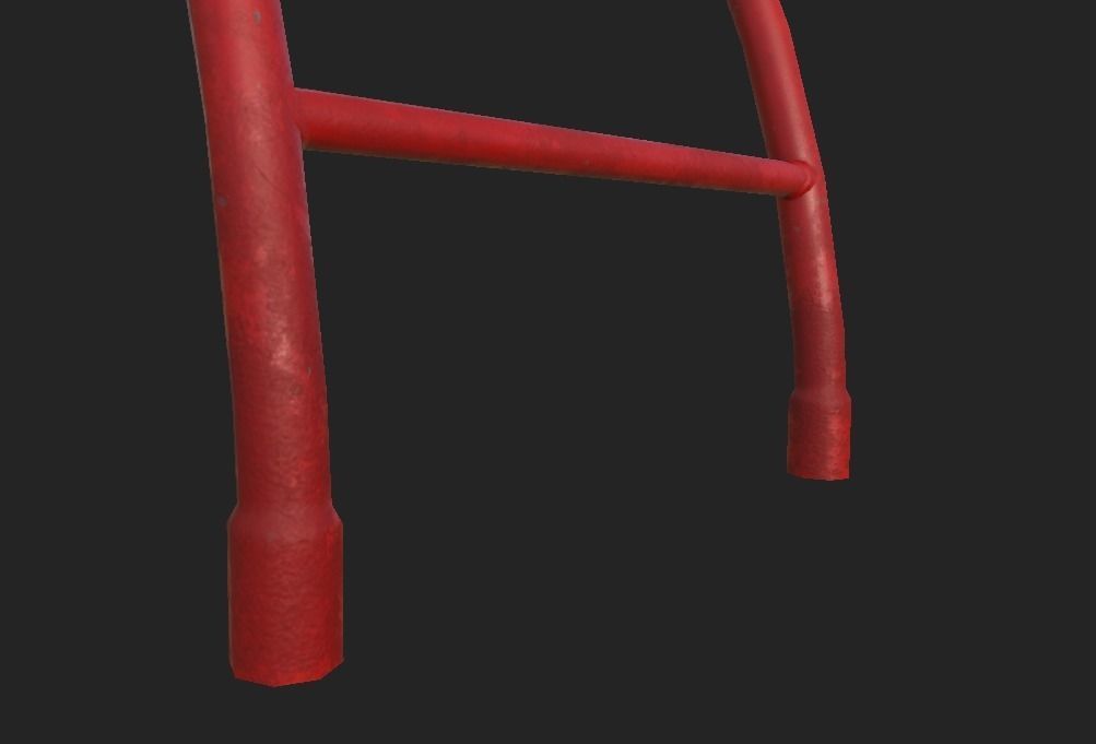 Playground Set 2 arch Low-poly 3D model_2