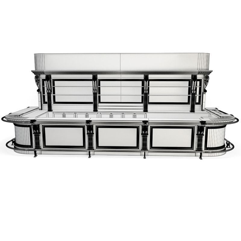 Bar Counter  3D model_1