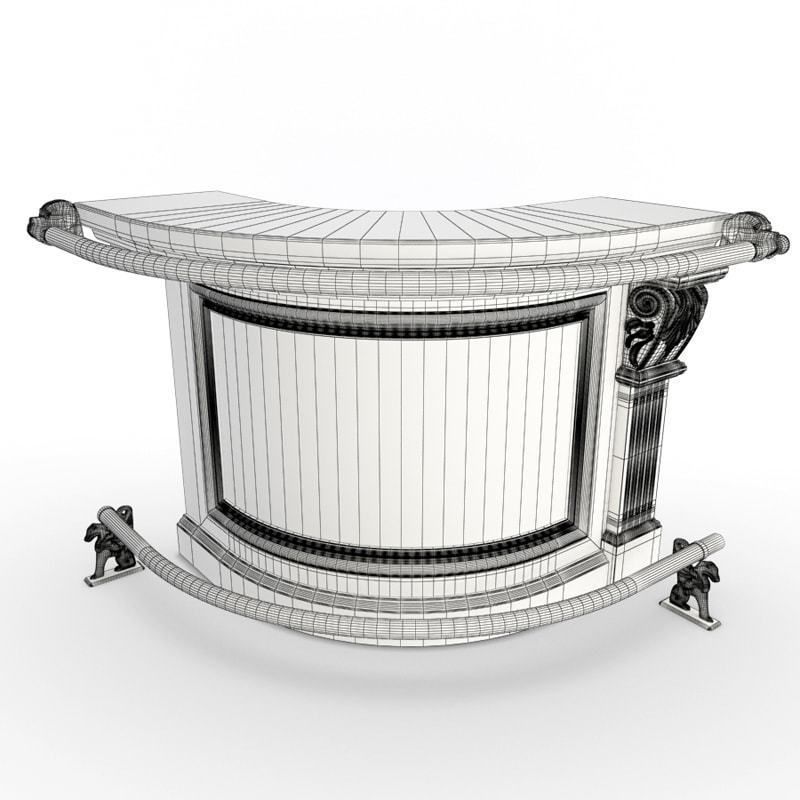 Bar Counter  3D model_8