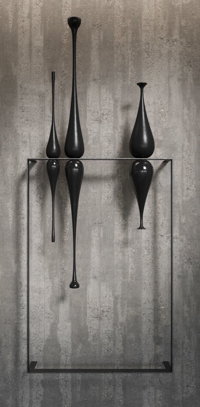 Collection of loft modern sculptures 3D model_12