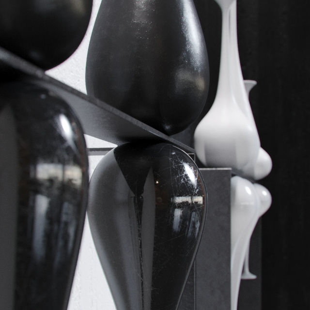 Collection of loft modern sculptures 3D model_3