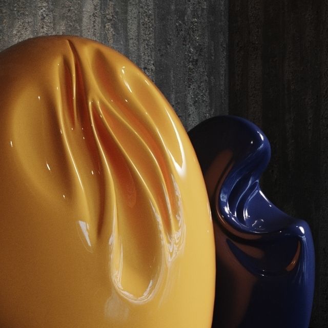 Collection of loft modern sculptures 3D model_7