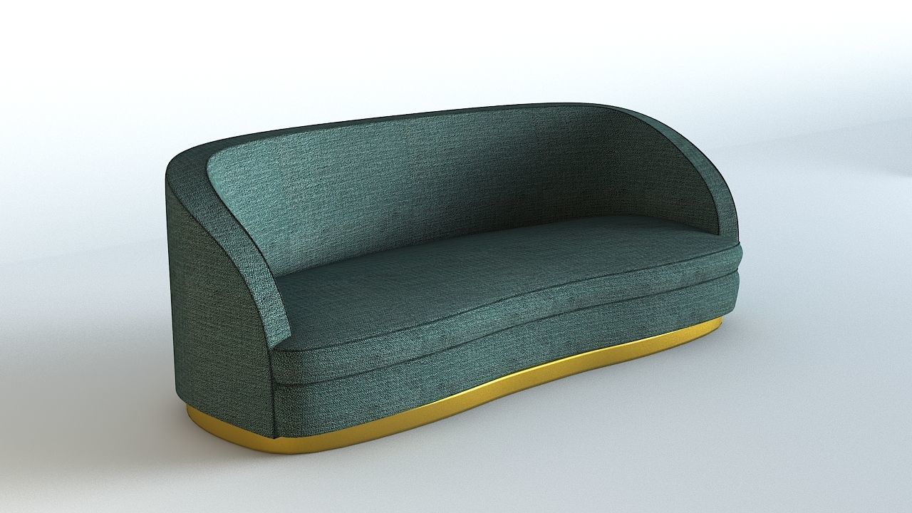 Sofa Lounge Low-poly 3D model_2