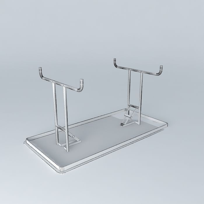 5' Fold out portable table Free 3D model_4