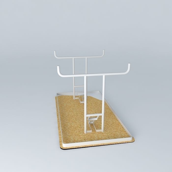 5' Fold out portable table Free 3D model_2