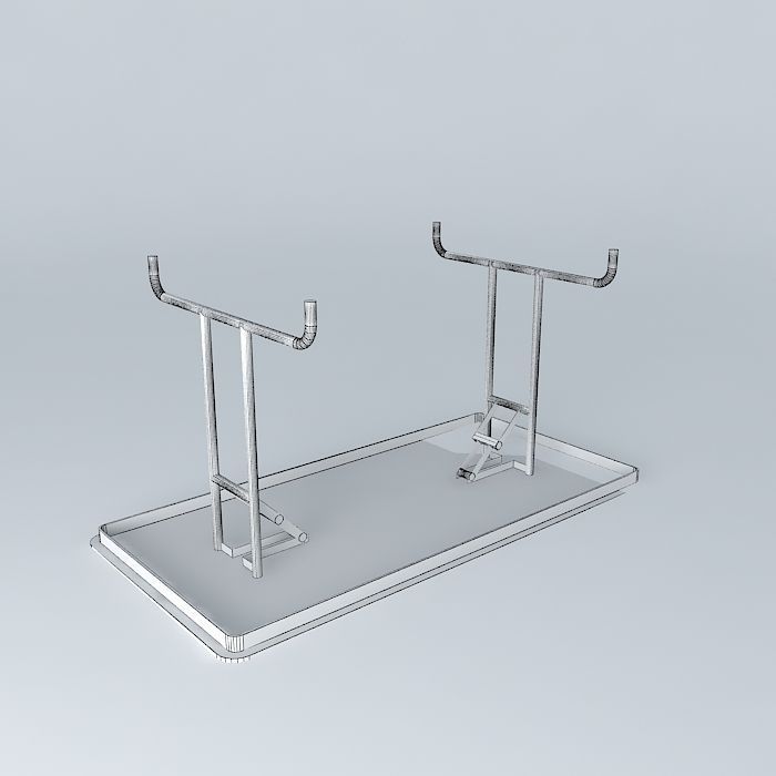 5' Fold out portable table Free 3D model_3
