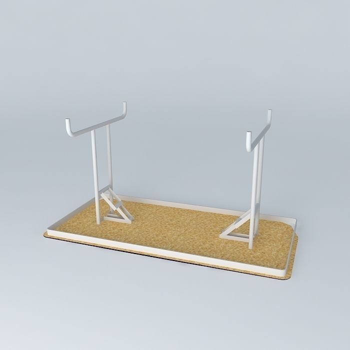5' Fold out portable table Free 3D model_1