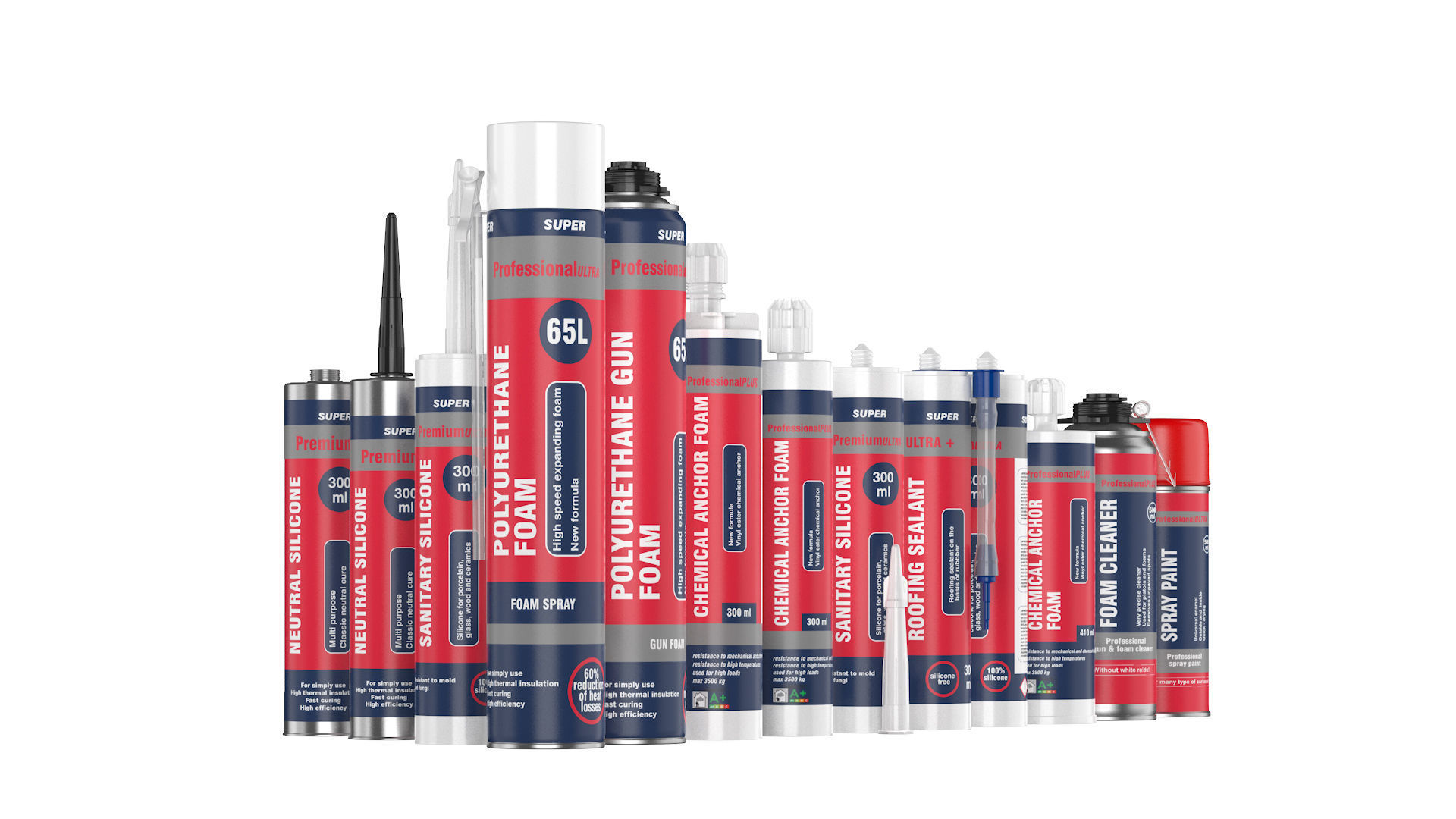 Collection of 17 industrial buckets tubes and cans 3D model_1