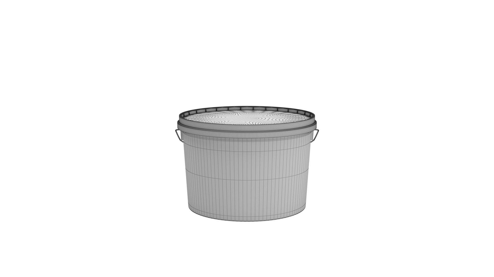 Collection of 17 industrial buckets tubes and cans 3D model_6