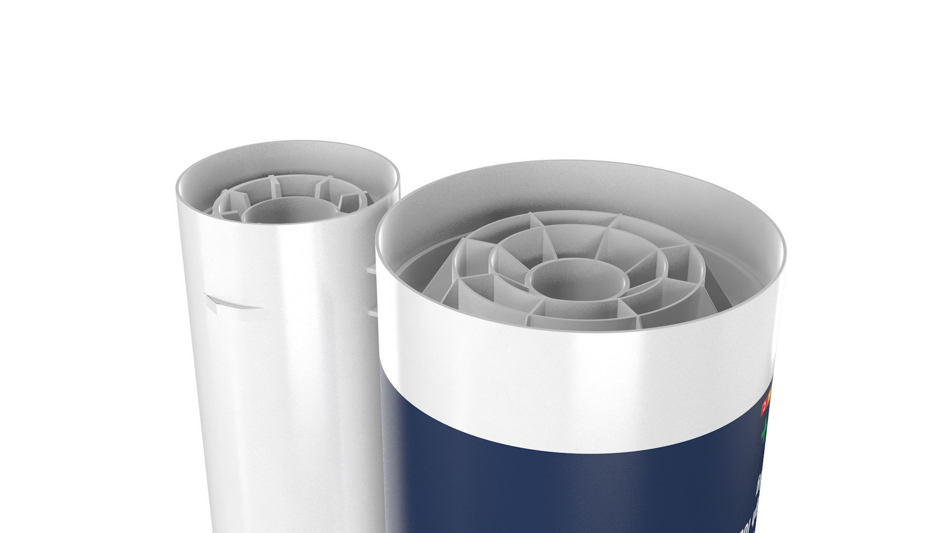 Collection of 17 industrial buckets tubes and cans 3D model_50