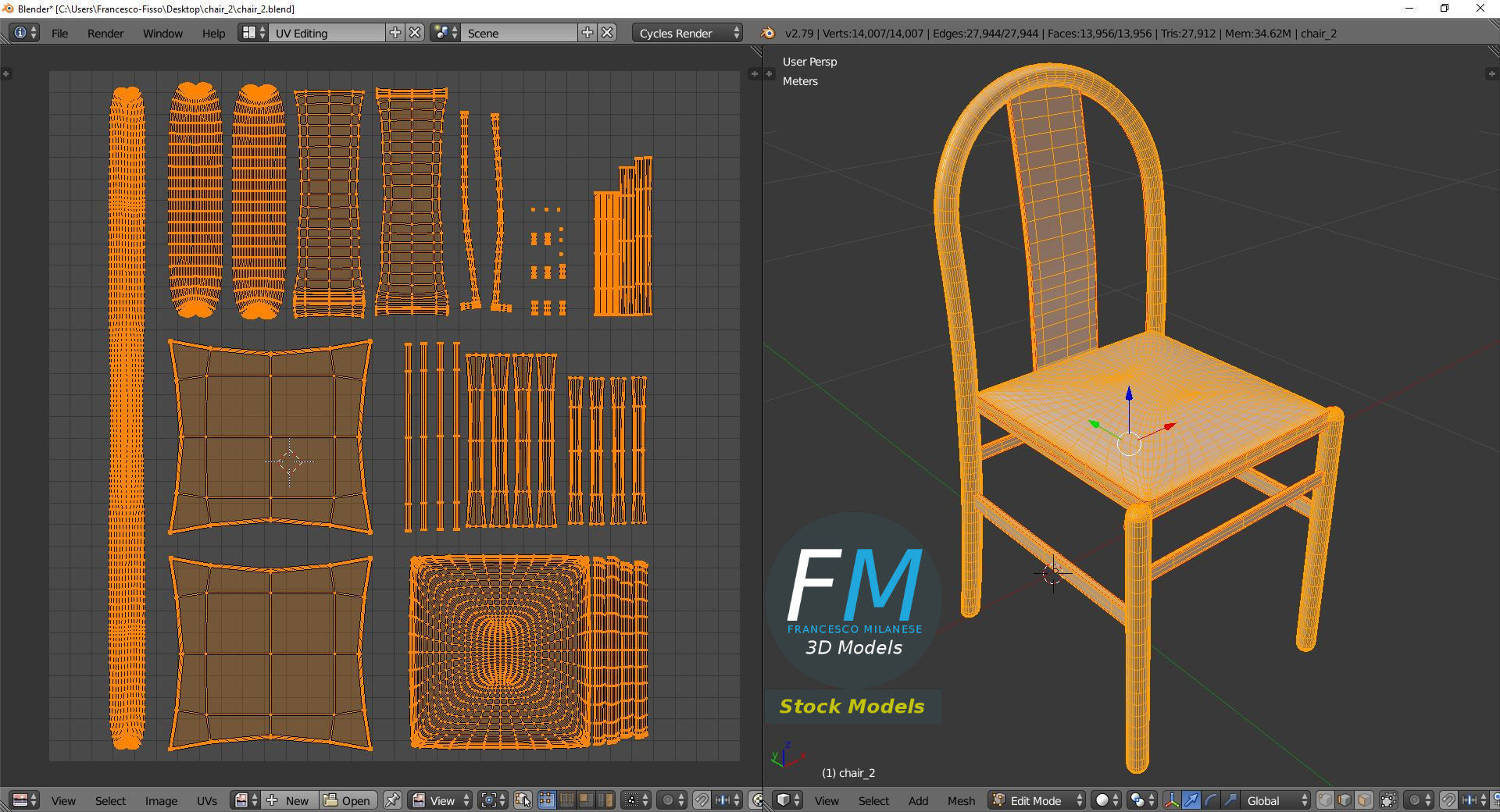 Chair 2 3D model_10