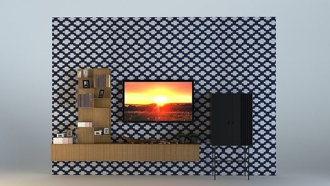 Tv unit Low-poly 3D model