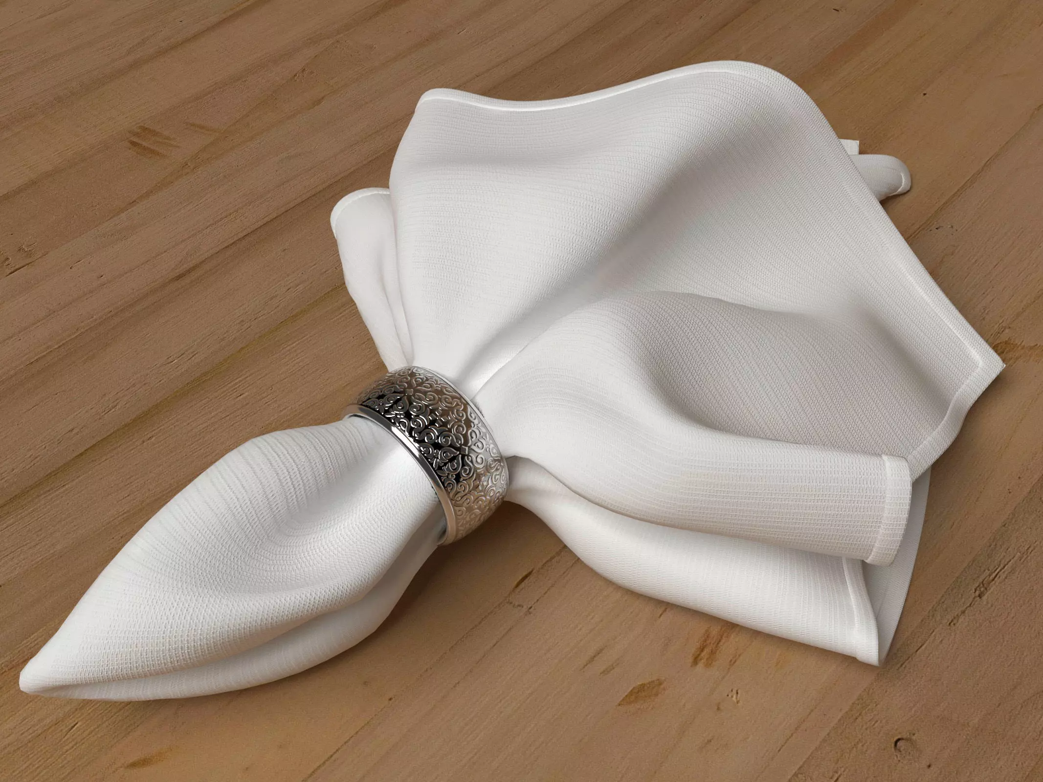 Classical napkin with right 3D model