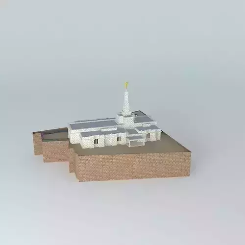 LDS. Temple Fukuoka , Japan. Templo Mormon. 88th.operating t... Free 3D model