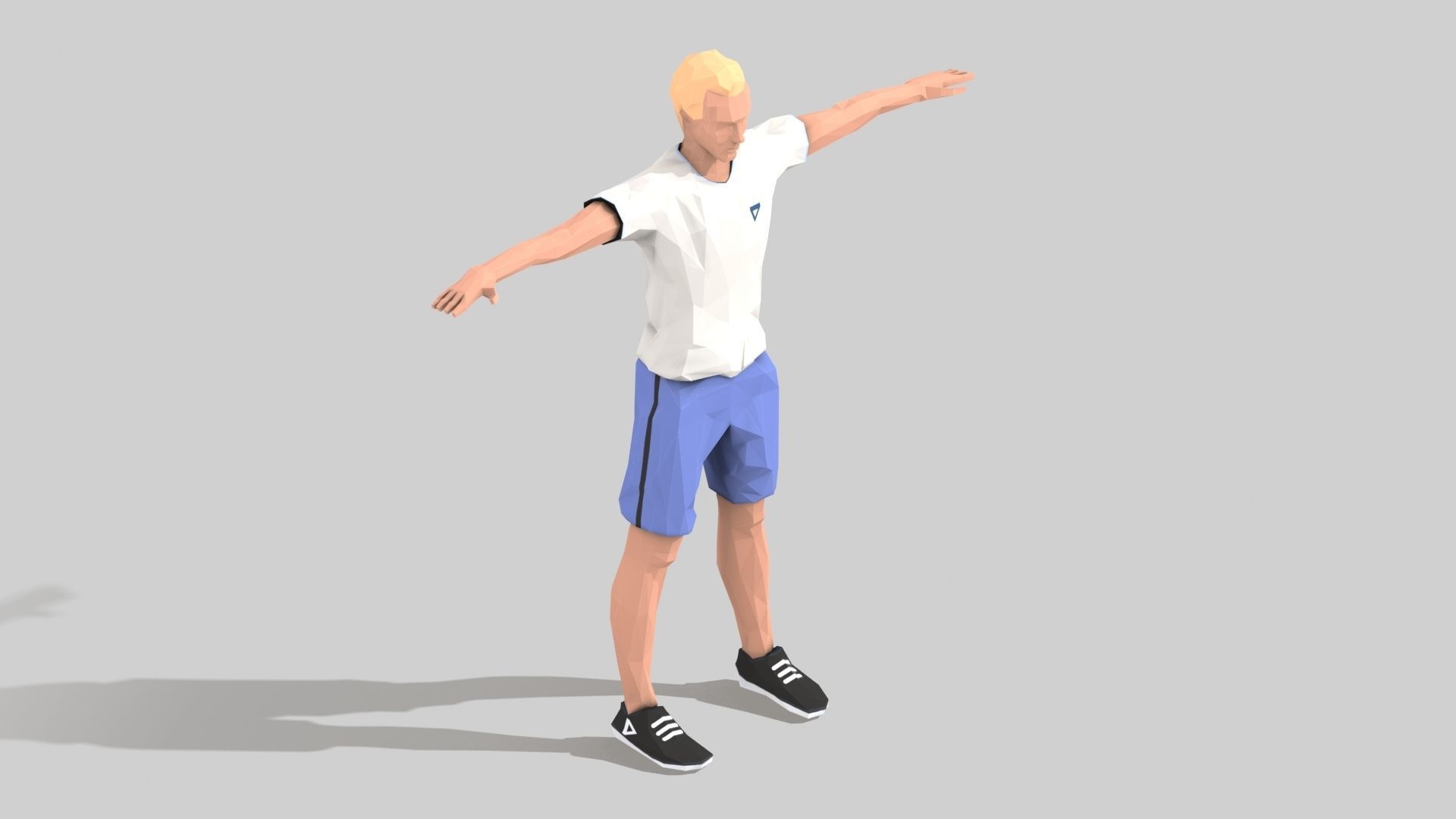 Exercise Animations Bundle Humanoid Low-poly 3D model_16