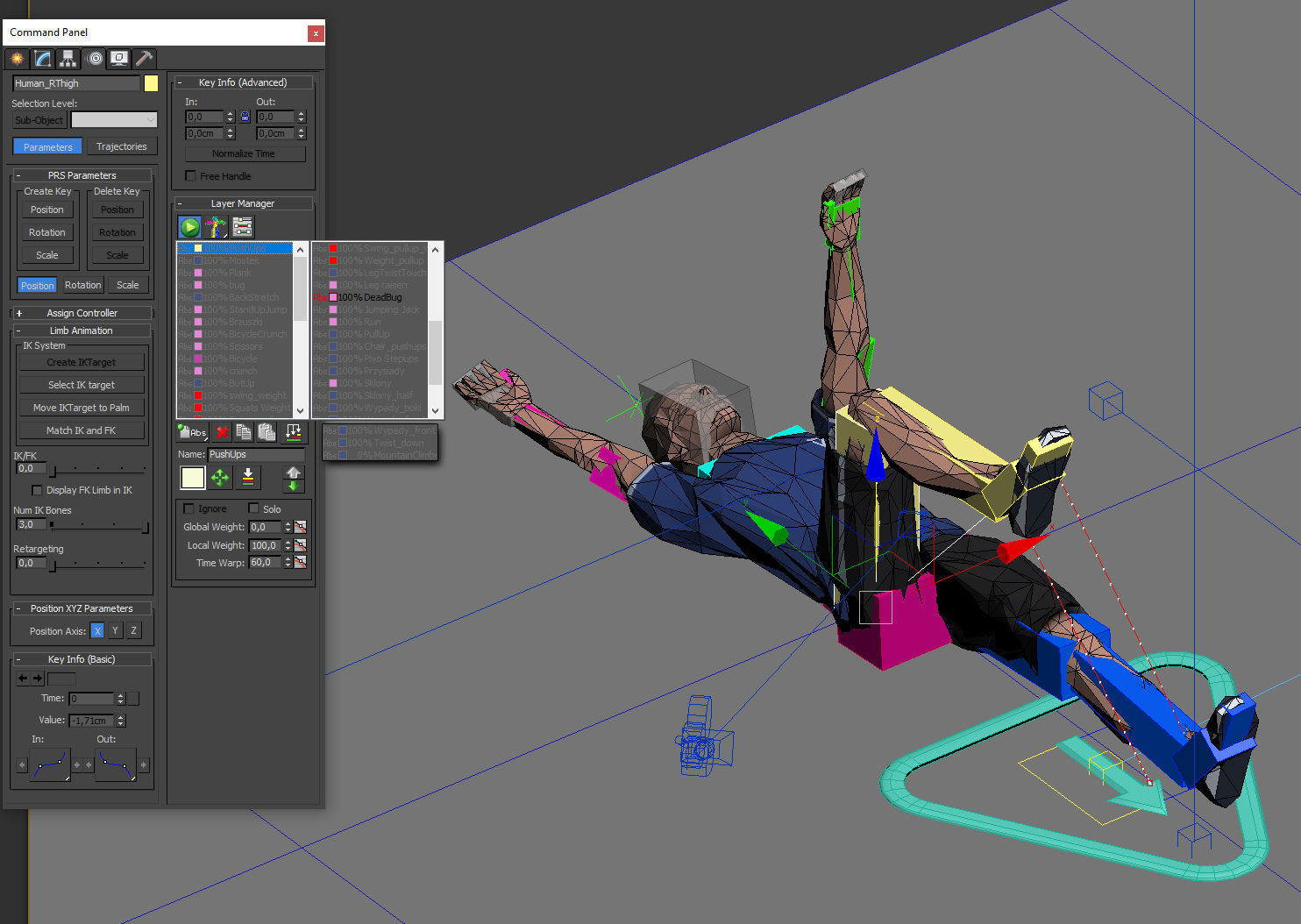 Exercise Animations Bundle Humanoid Low-poly 3D model_19
