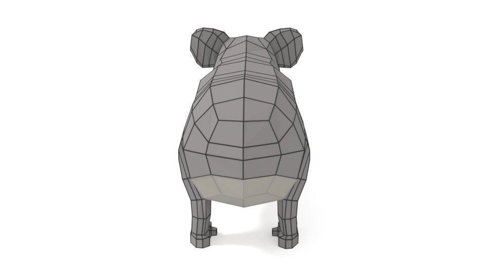 Low Poly Cartoon Koala Low-poly 3D model_13