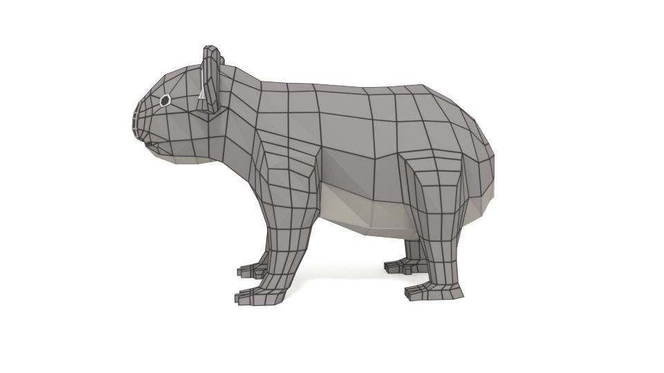 Low Poly Cartoon Koala Low-poly 3D model_9