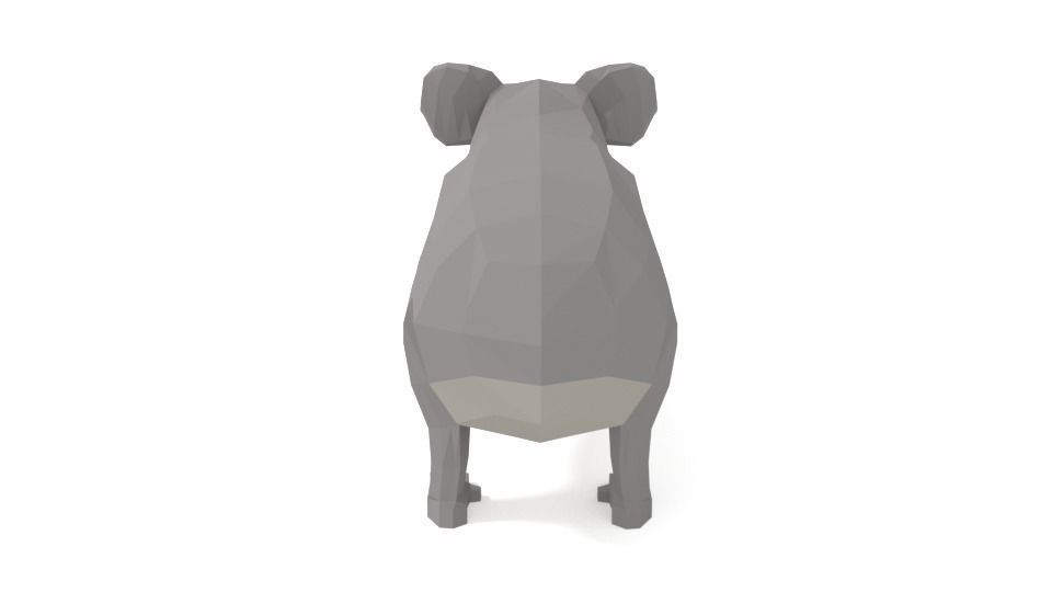 Low Poly Cartoon Koala Low-poly 3D model_5