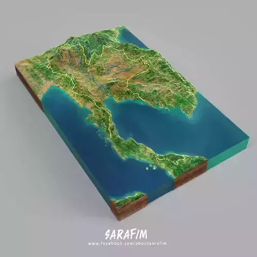 Thailand Terrain 3D Map
