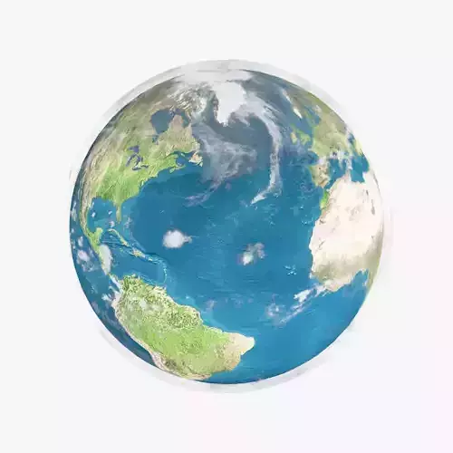 Earth globe transparent 3D model