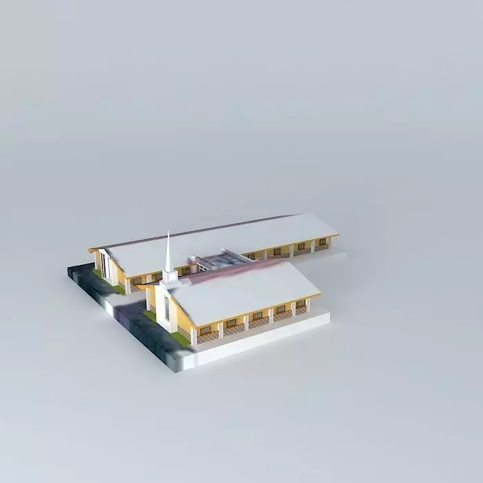 LDS. Mormon meeting center, Coatzacoalcos, Veracruz, Mexico. Free 3D model