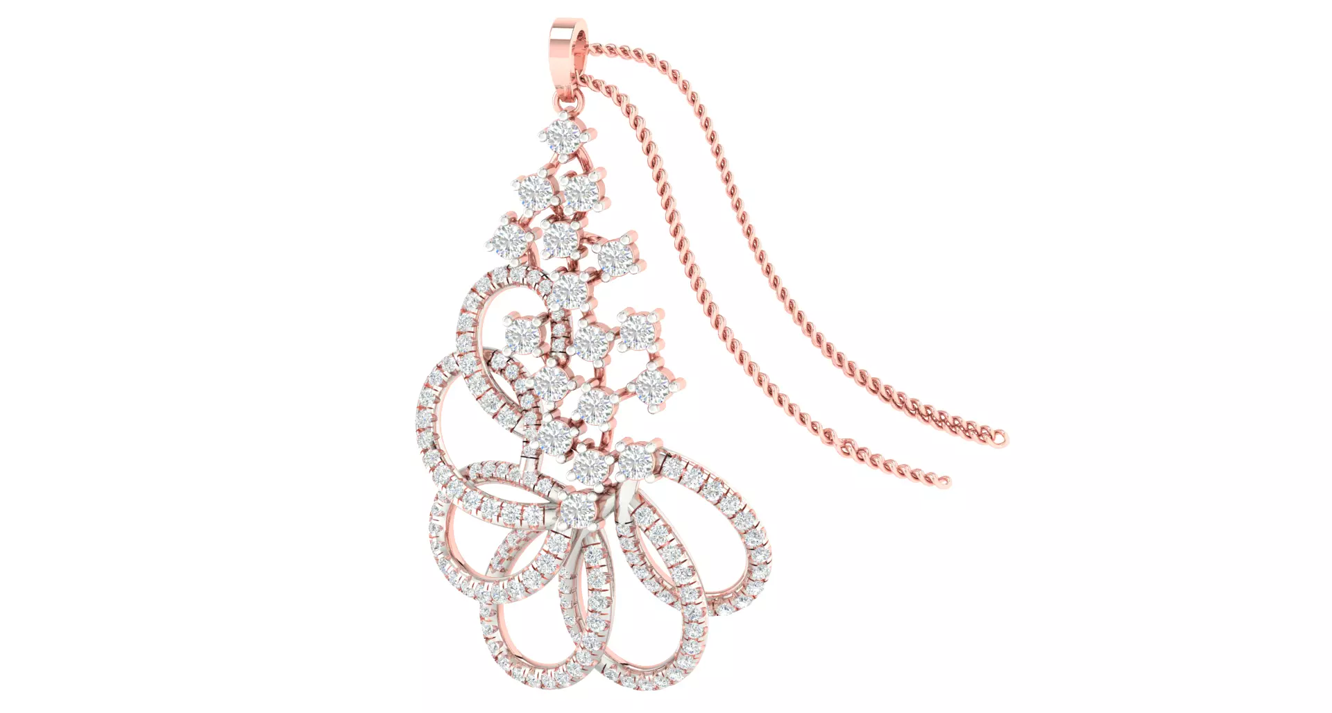 Women pendant earrings 3dm stl render detail 3D print model 3D print model_0