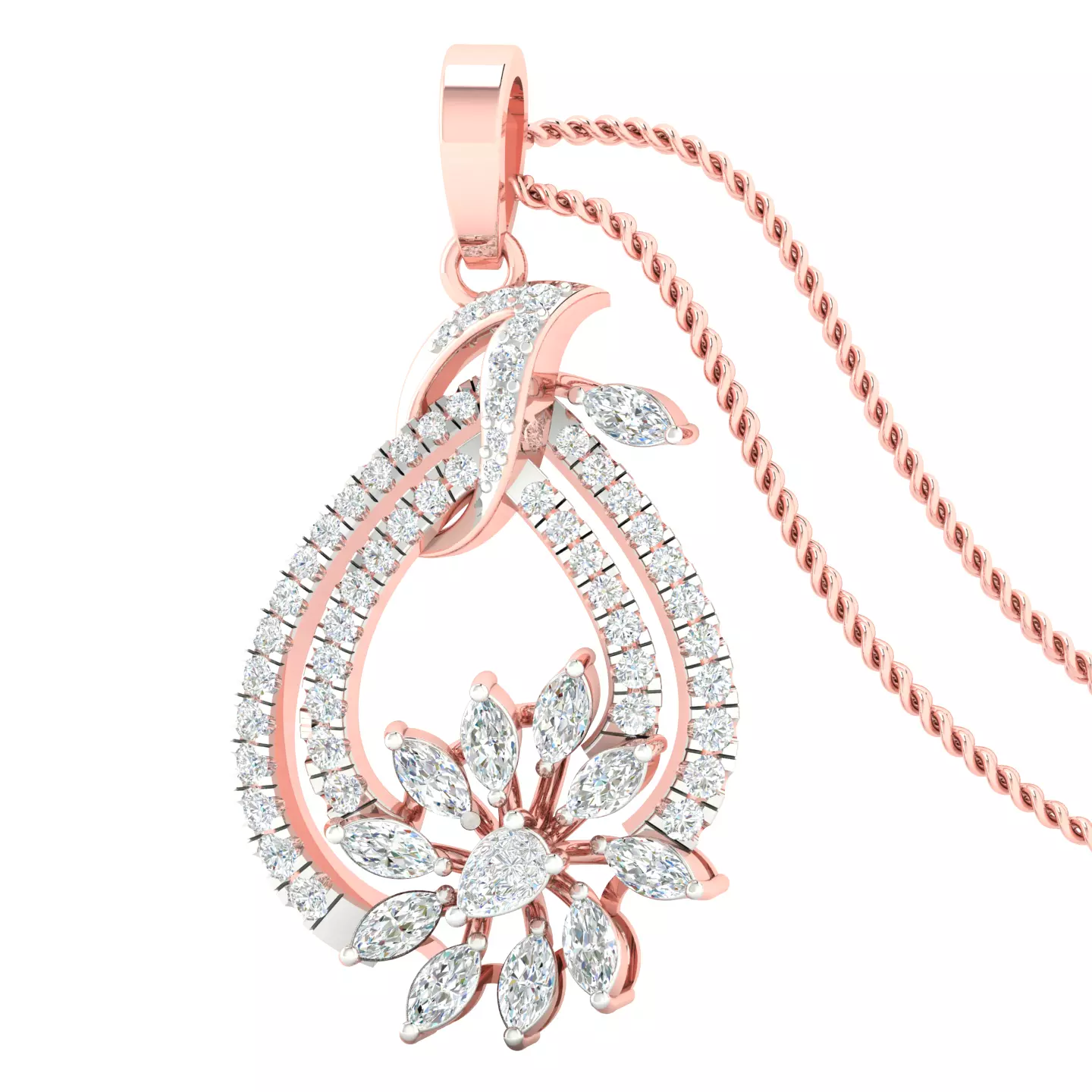 Women pendant earrings 3dm stl render detail 3D print model 3D print model_0