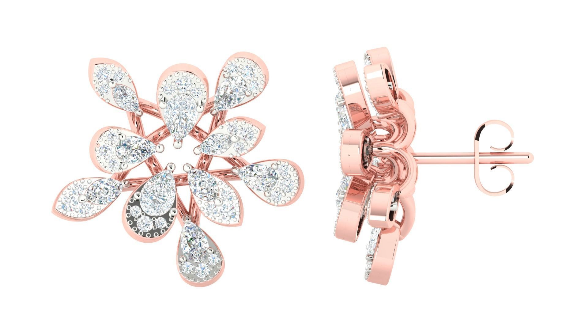 Women pendant earrings 3dm stl render detail 3D print model 3D print model_1