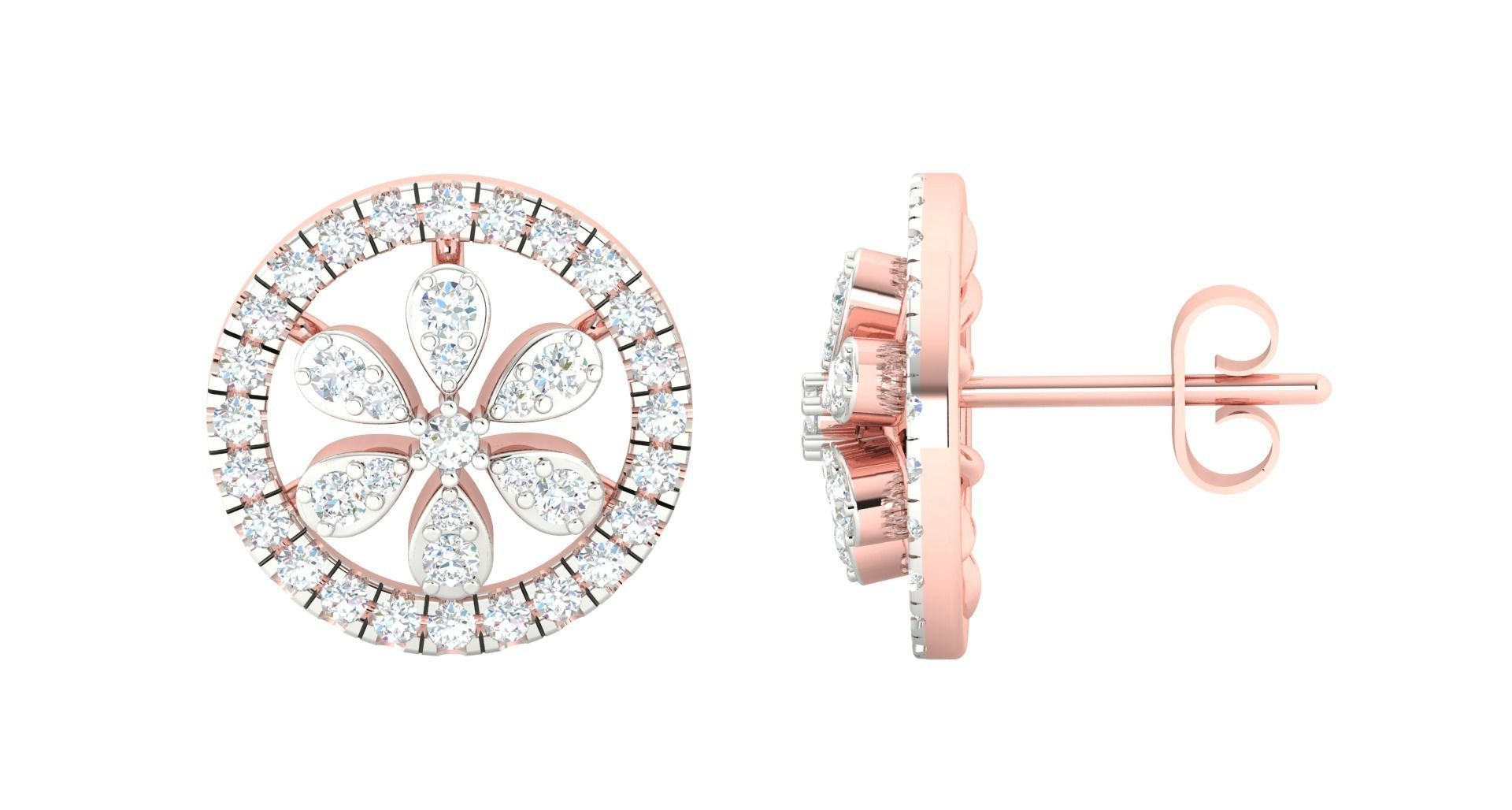 Women pendant earrings 3dm stl render detail 3D print model 3D print model_1