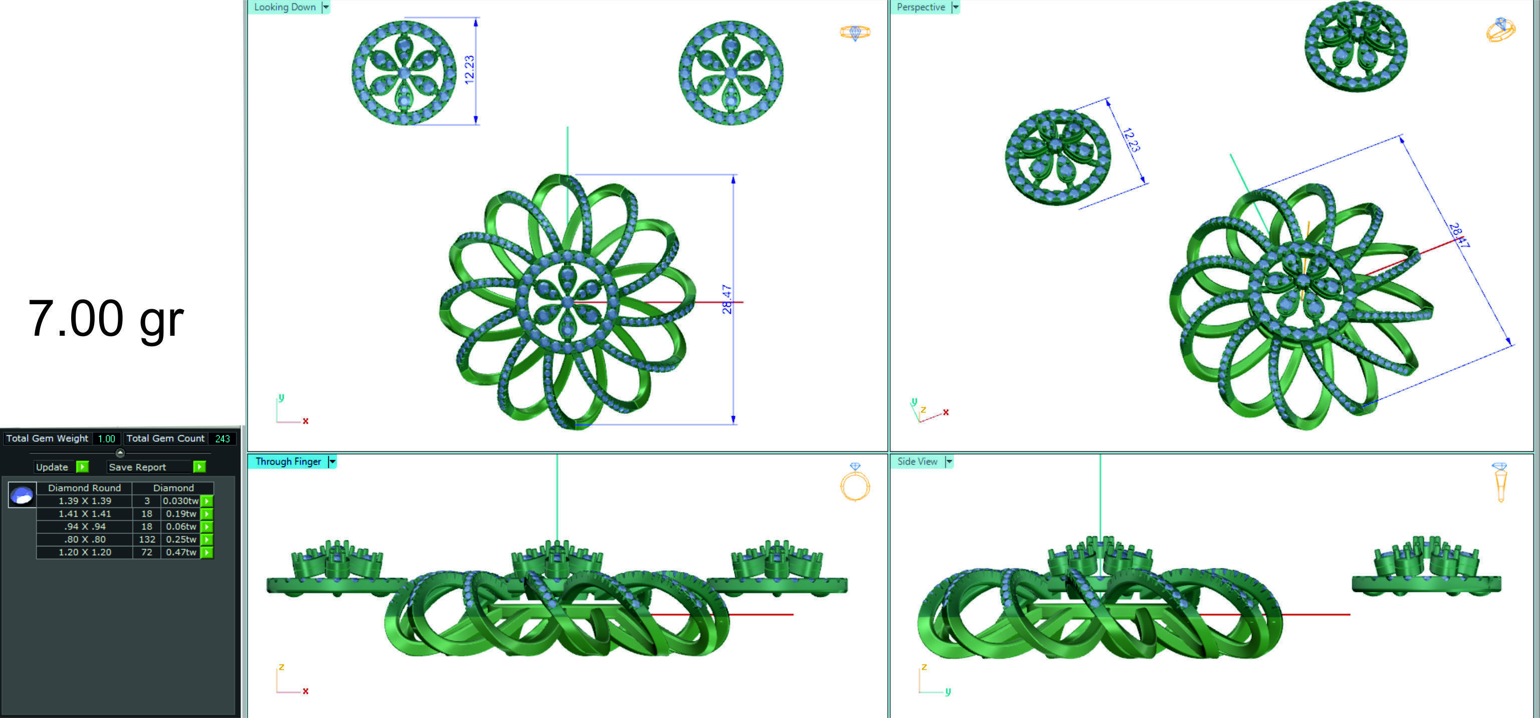 Women pendant earrings 3dm stl render detail 3D print model 3D print model_2