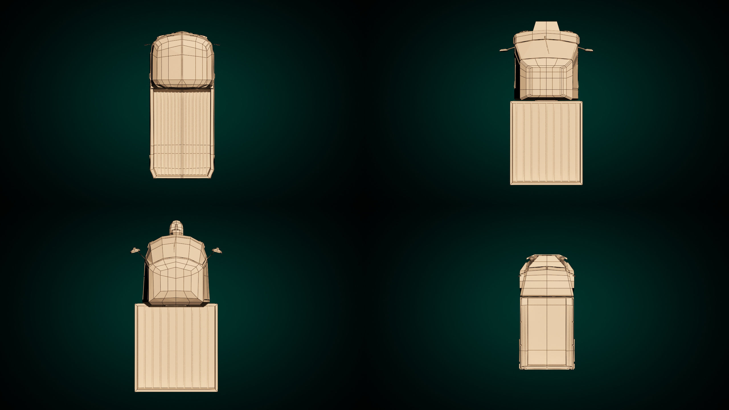 Low Poly Pickup Pack 02 3D Model Collection_14
