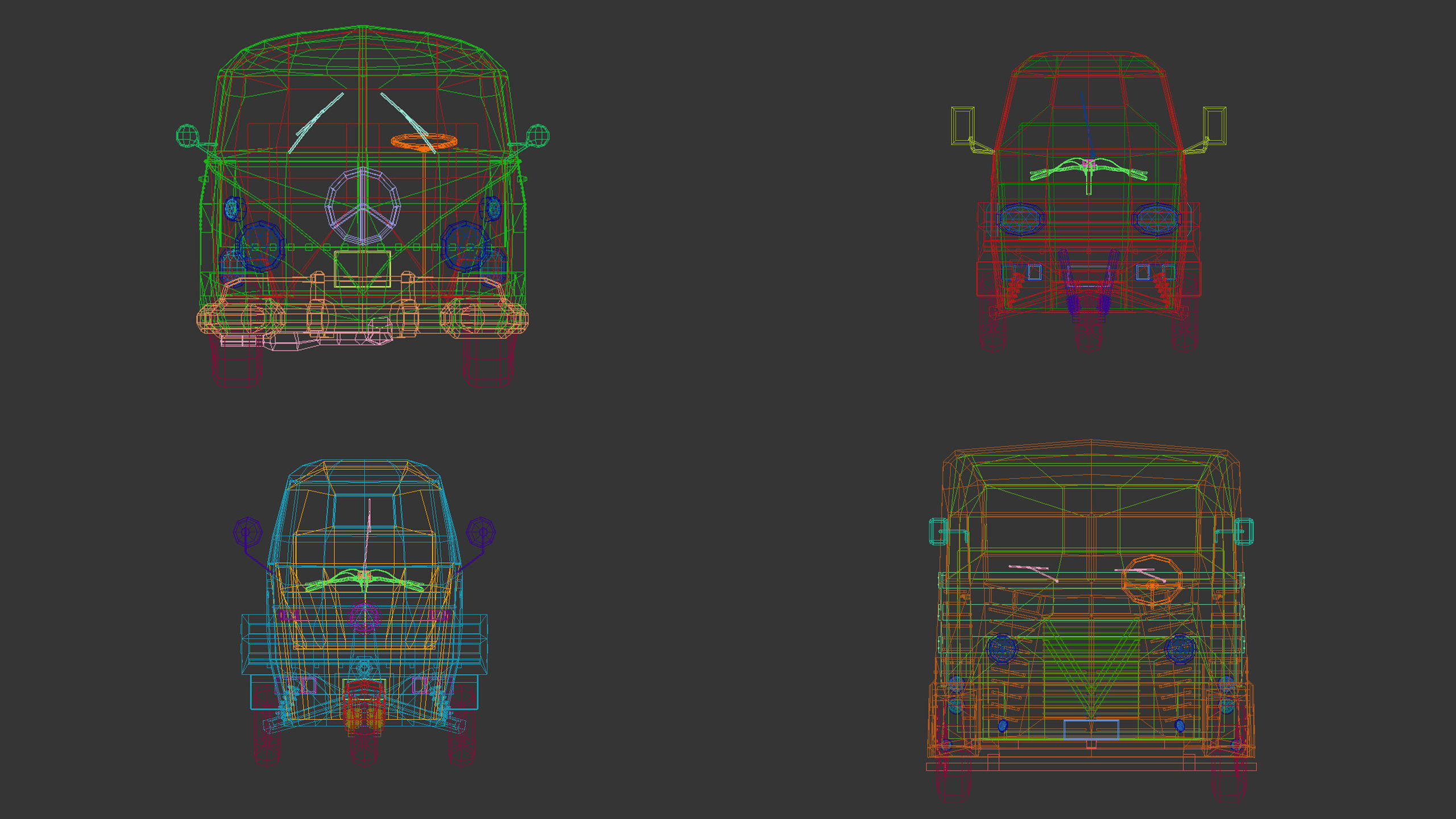 Low Poly Pickup Pack 02 3D Model Collection_16