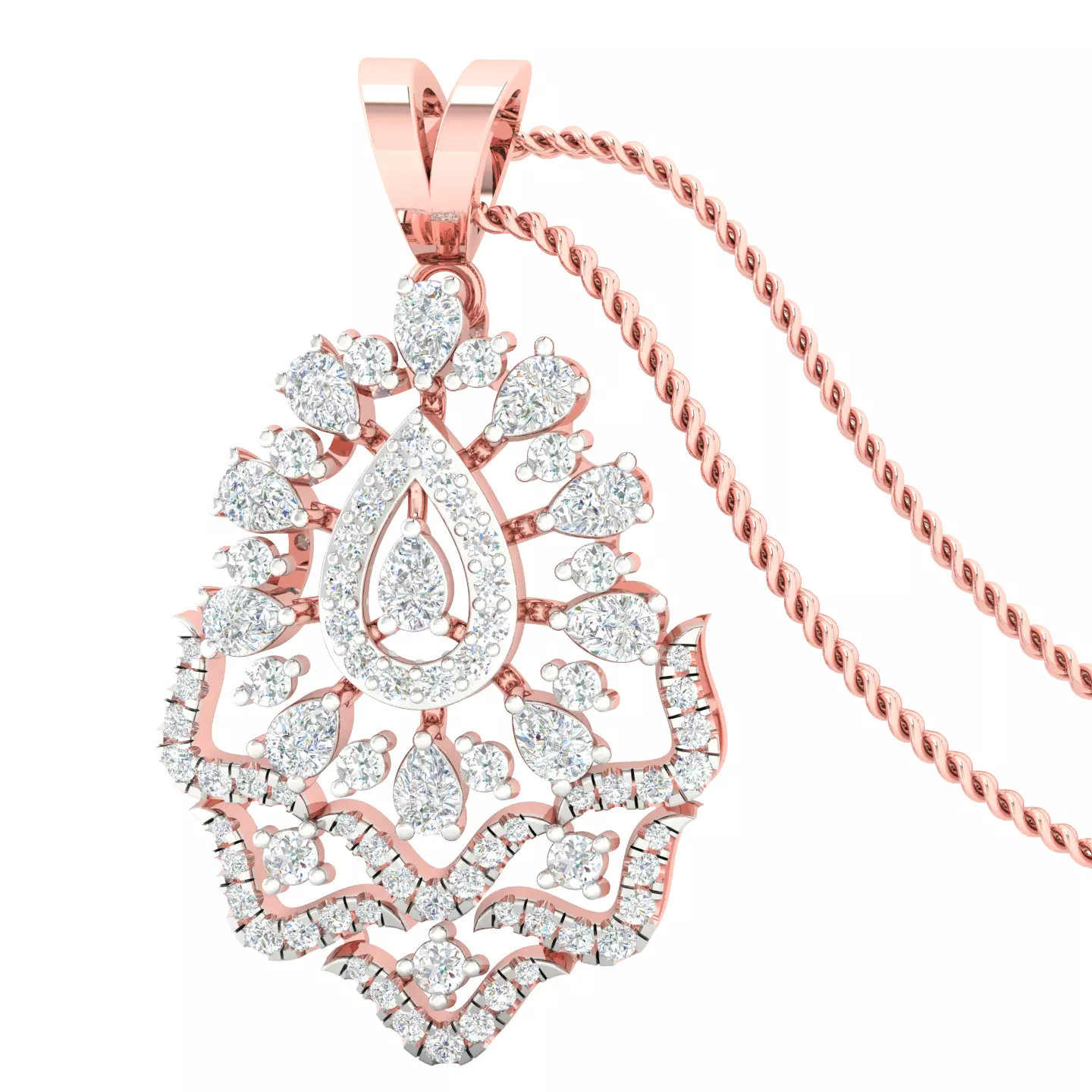 Women pendant earrings 3dm stl render detail 3D print model 3D print model_0