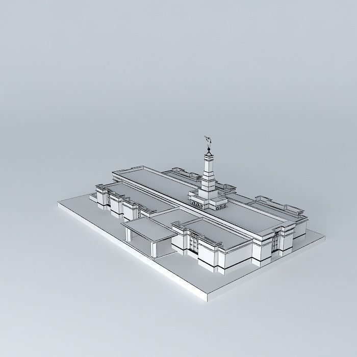 LDS. Templo Mormon, Adelaide Australia 89 th. operating Temple. Free 3D model_4