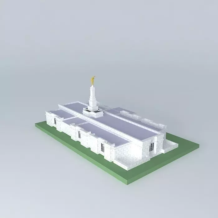 LDS. Templo Mormon, Adelaide Australia 89 th. operating Temple. Free 3D model_0